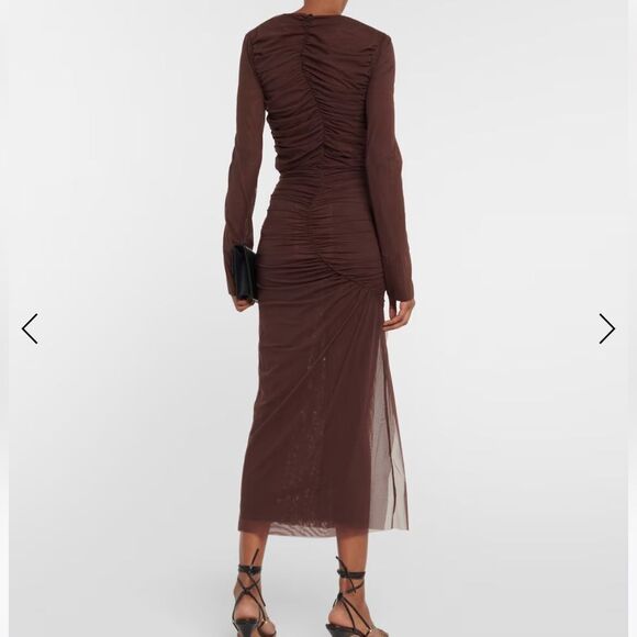 SIR Jacques gathered mesh midi skirt - Picture 4 of 9